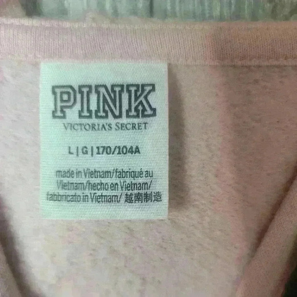 Victoria Secret Pink blush colored zipper hoodie size Large. - Picture 3 of 7